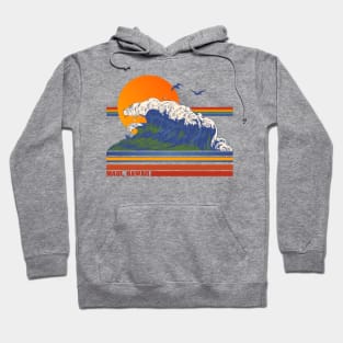 Retro Maui Hawaii 70s Style Tourist Souvenir Hoodie